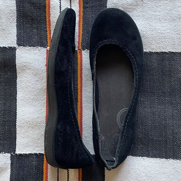 Merrell Black Suede Womens Slip On Ballet Flats. Size 6. Classic. Summer. Boho. - Picture 3 of 10